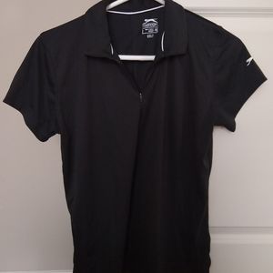Black Slazenger Golf Shirt, Medium